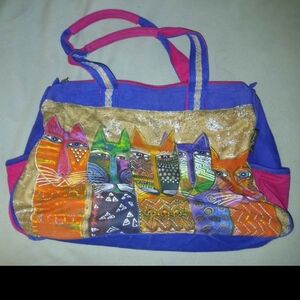 Laurel Burch Feline Cat Bag Vintage